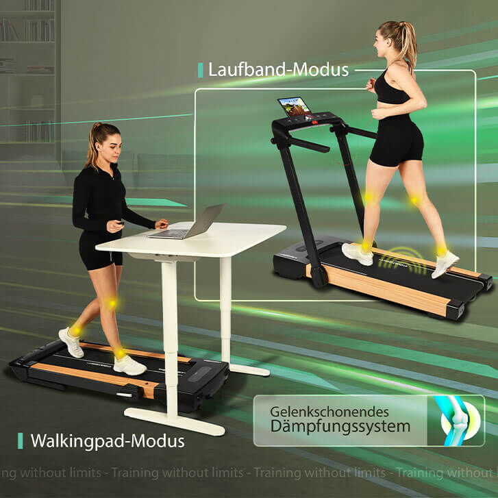 Laufband 2in1 Holz:
Vielseitig